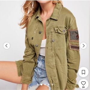 FREE PEOPLE Olive Green Women's Jacket